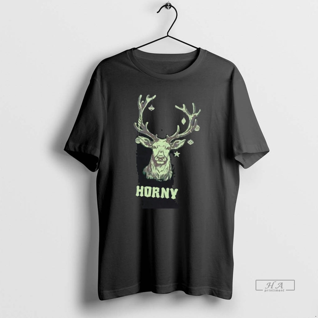 Official Reindeer Horny Packing Deck The Halls Christmas T-Shirts, Hoodie, Sweatshirt | PureTeeCo.com