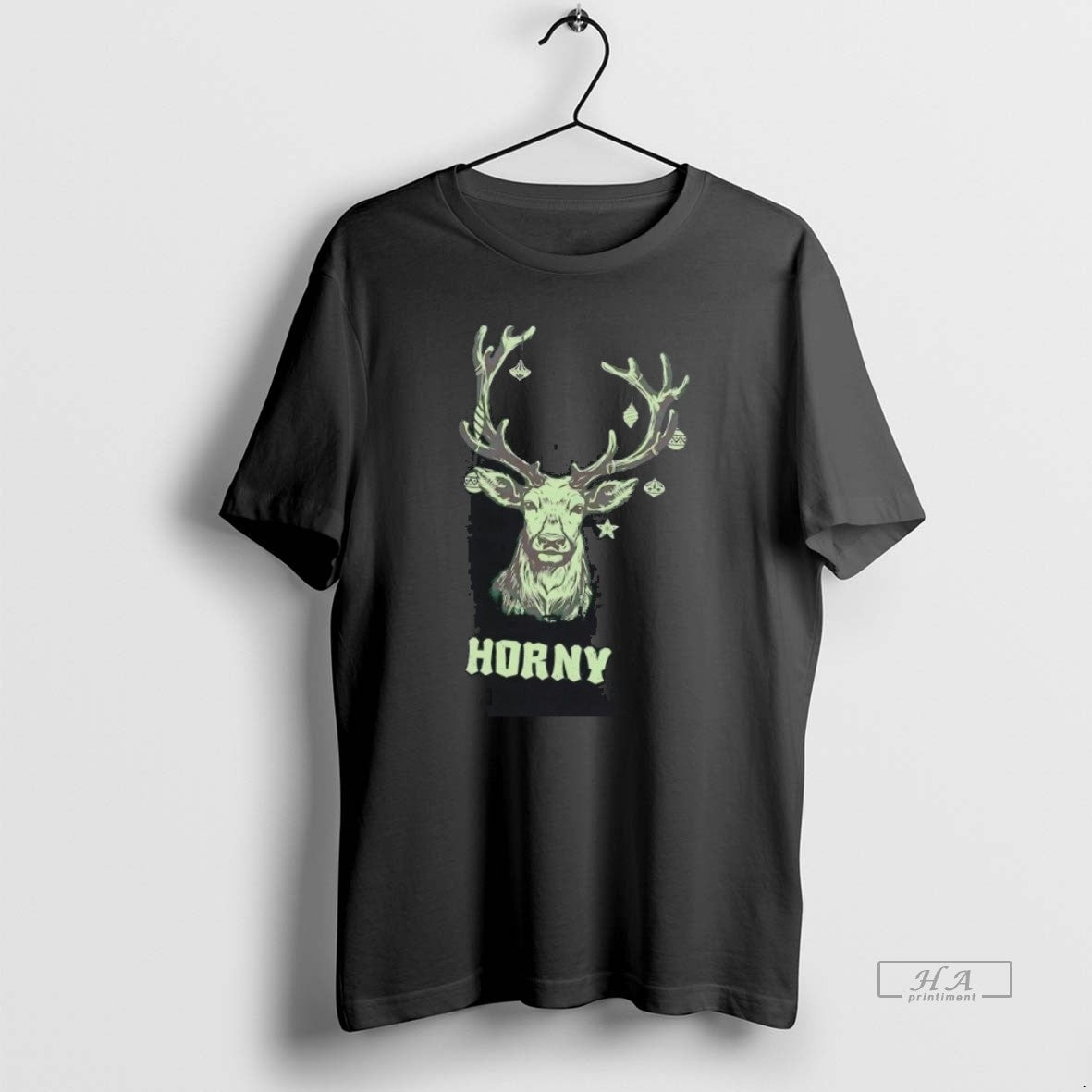 Official Reindeer Horny Packing Deck The Halls Christmas T-Shirts, Hoodie, Sweatshirt | PureTeeCo.com