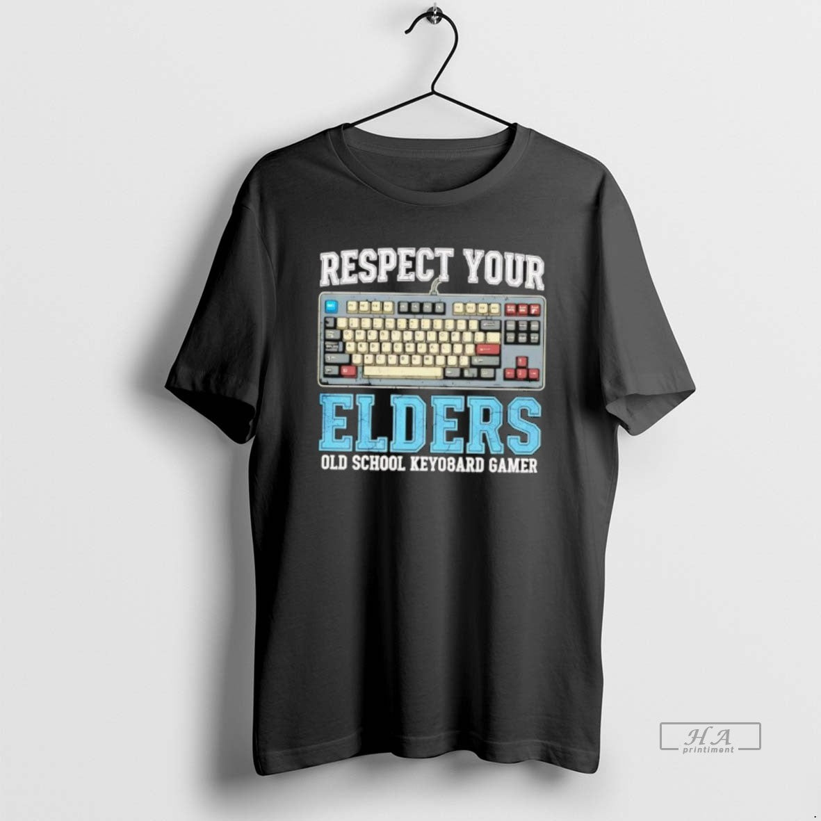 Official Respect Your Elders Old School Keyboard Gamer Gift T-Shirts, Hoodie, Sweatshirt | PureTeeCo.com