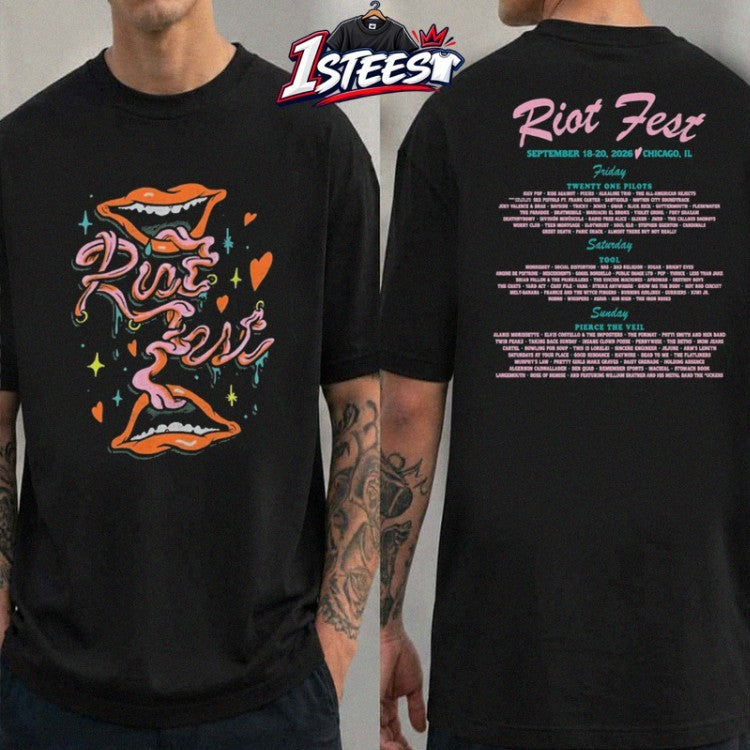 Riot Fest September 18-20 2026 Chicago IL Tongue Tied Lineup T-shirts
