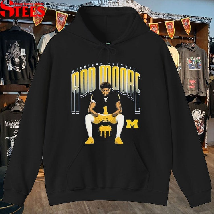 Rod Moore Michigan Wolverines Football Badge T-shirts