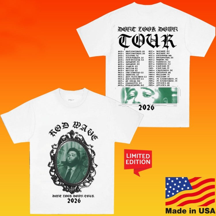Rod Wave Don’t Look Down Tour 2026 Mirror Royal T-Shirts