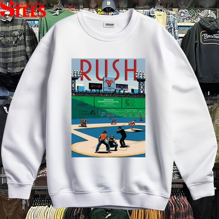 Rush Fifty Something Tour 2026 Boston MA TD Garden On September 12 & 14 Baseball T-Shirts