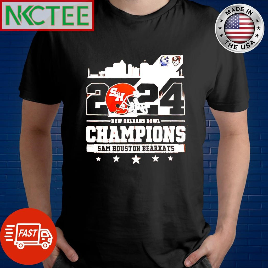Official Sam Houston Bearkats vs New Orleans Bowl Champions 2024 helmet shirt