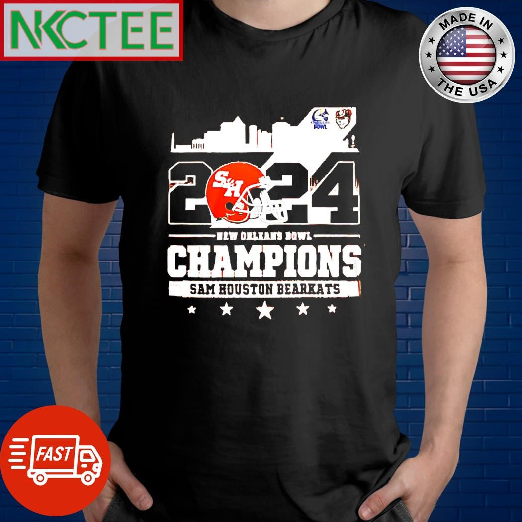Official Sam Houston Bearkats vs New Orleans Bowl Champions 2024 helmet shirt