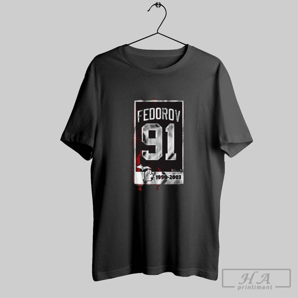 Official Sergei Fedorov 91 Banner Cska Moscow Hockey 1990 2003