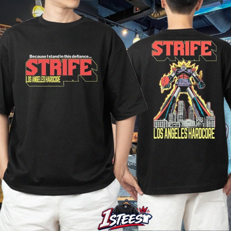Shogun Warriors Reideen The Brave Strife Los Angeles Hardcore Because I Stand In This Defiance T-shirts
