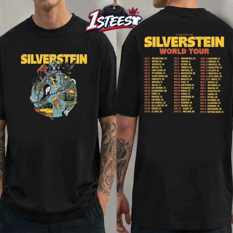 Silverstein 25 Years Of World Tour T-shirts