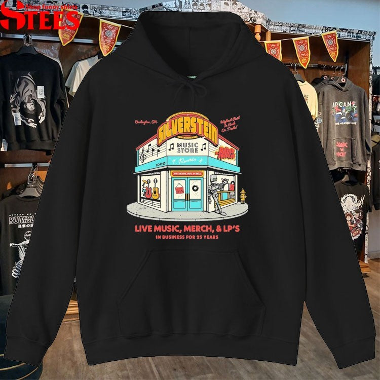 Silverstein Live Music Store and LP’s In Business For 25 Years T-shirts