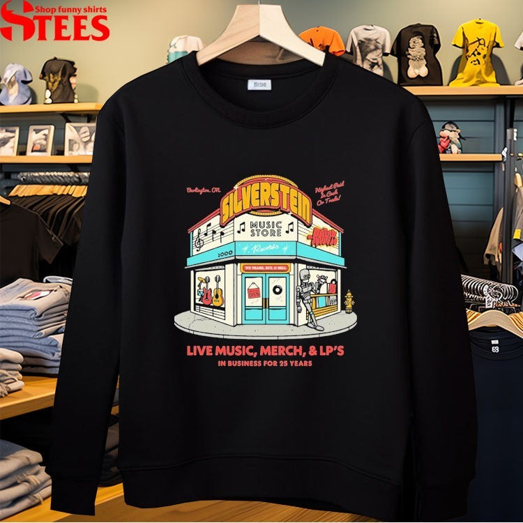 Silverstein Live Music Store and LP’s In Business For 25 Years T-shirts