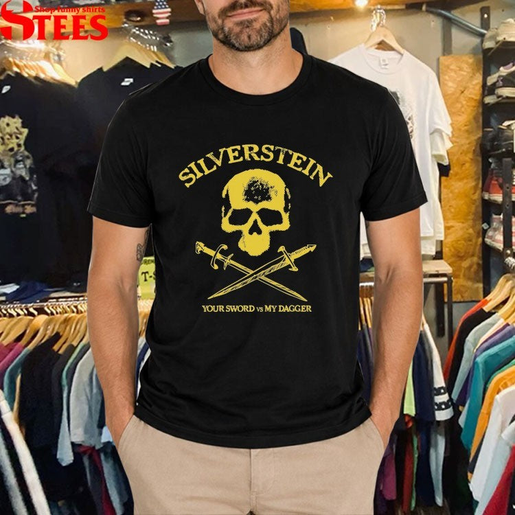 Silverstein Your Sword Vs My Dagger Skull T-shirts