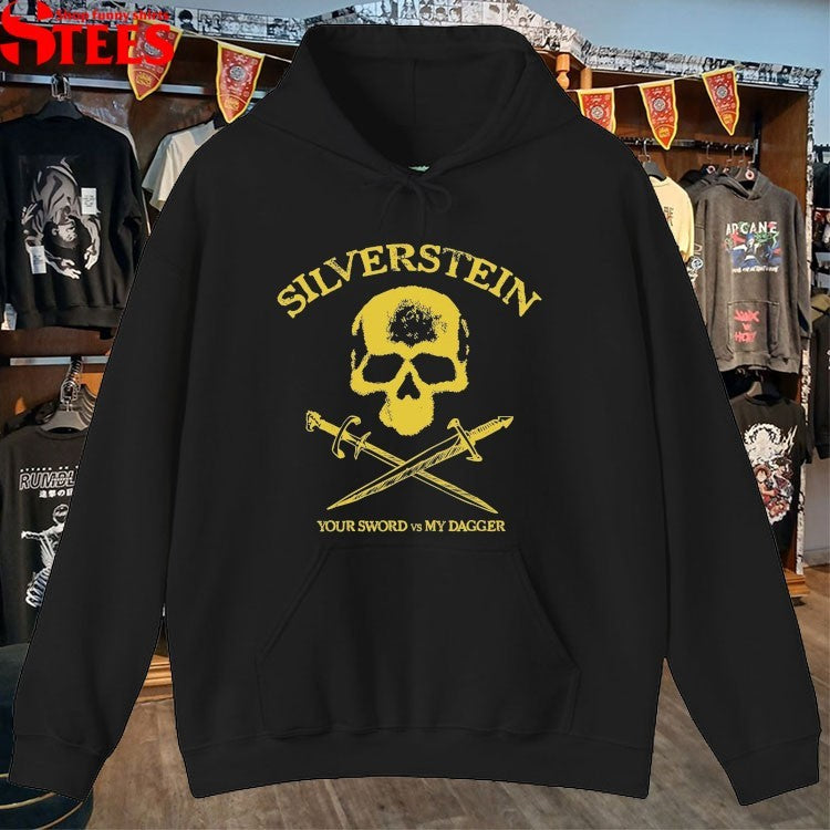 Silverstein Your Sword Vs My Dagger Skull T-shirts