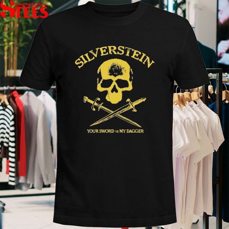 Silverstein Your Sword Vs My Dagger Skull T-shirts