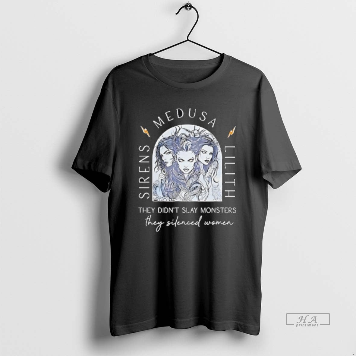 Official Sirens Medusa Lilith They Didnt Slay Monters They Silenced Women T-Shirts, Hoodie, Sweatshirt | PureTeeCo.com