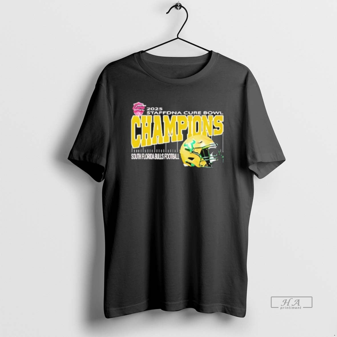 Official South Florida Bulls 2025 Cure Bowl Champions Helmet T-Shirts, Hoodie, Sweatshirt | PureTeeCo.com