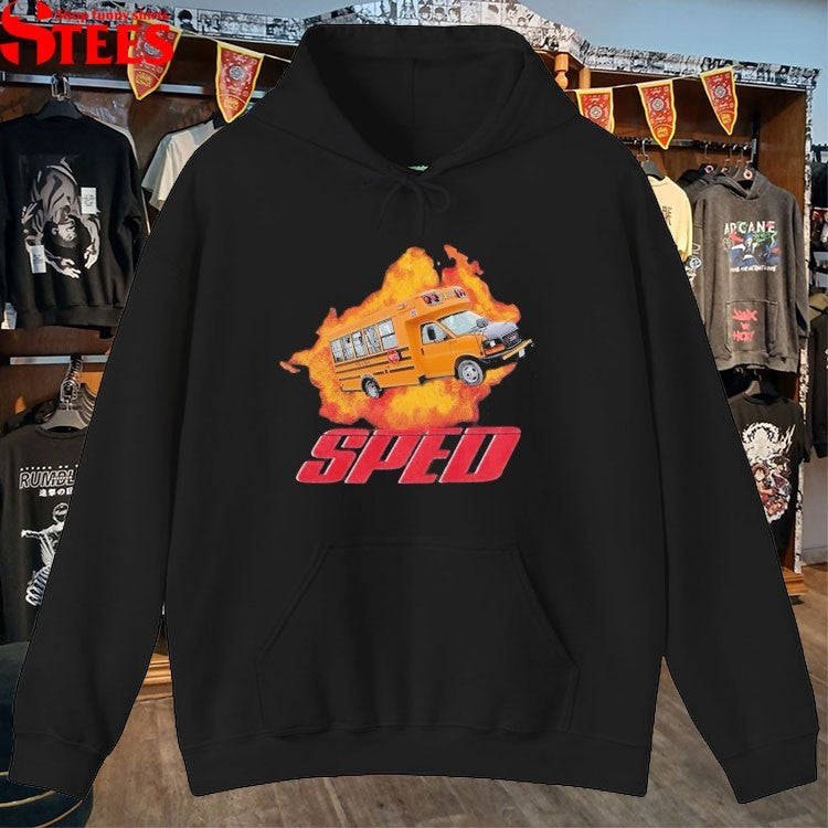 Sped Bus Flames T-shirts