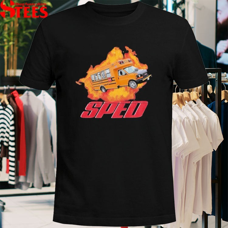 Sped Bus Flames T-shirts