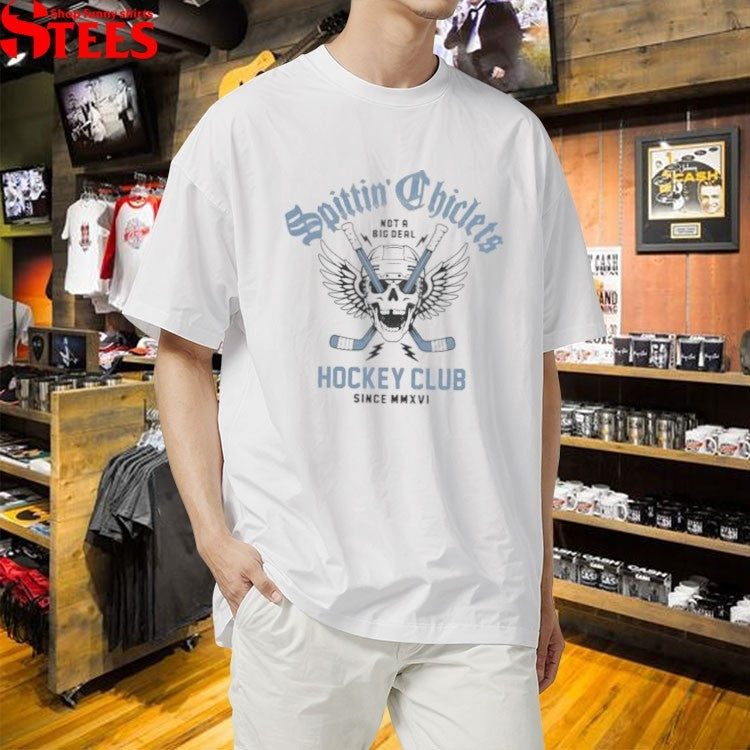 Spittin Chiclets Hockey Club Skull Wings T-shirts