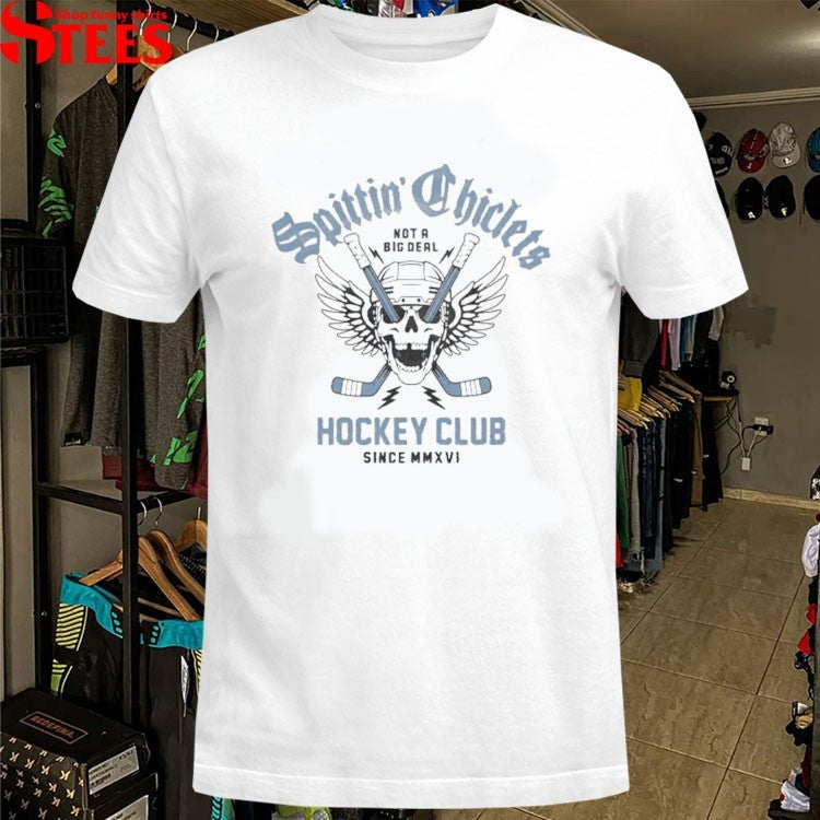 Spittin Chiclets Hockey Club Skull Wings T-shirts