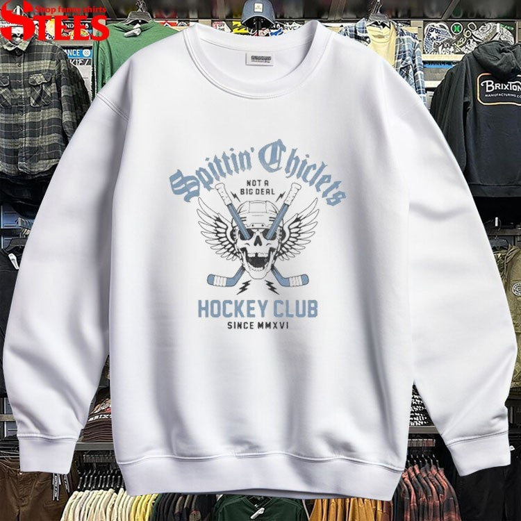 Spittin Chiclets Hockey Club Skull Wings T-shirts