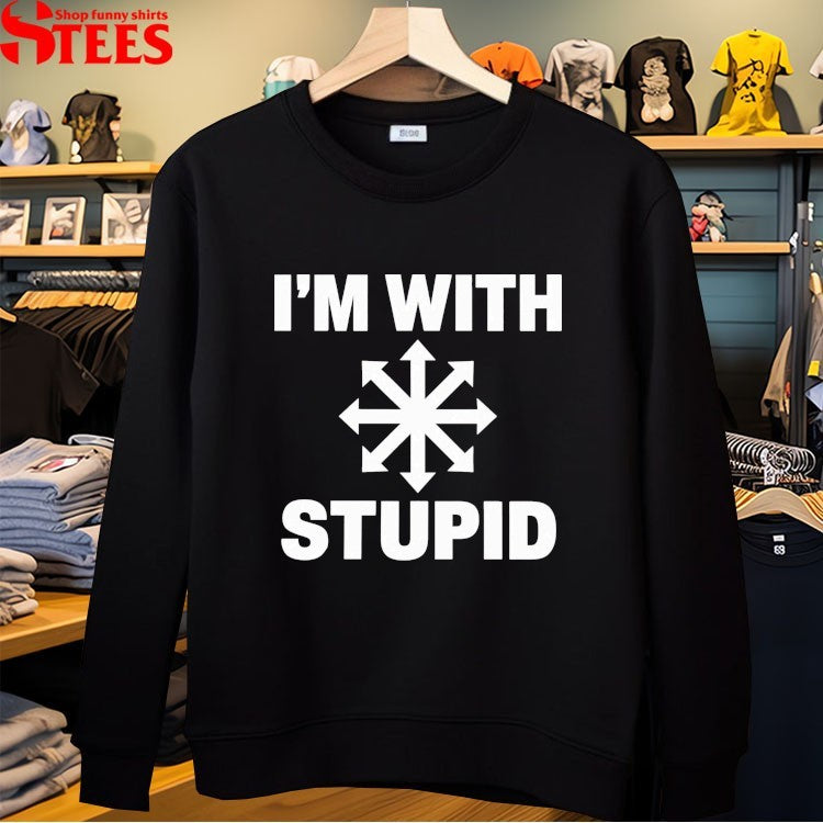 Symbol Of Chaos I’m With Stupid T-shirts