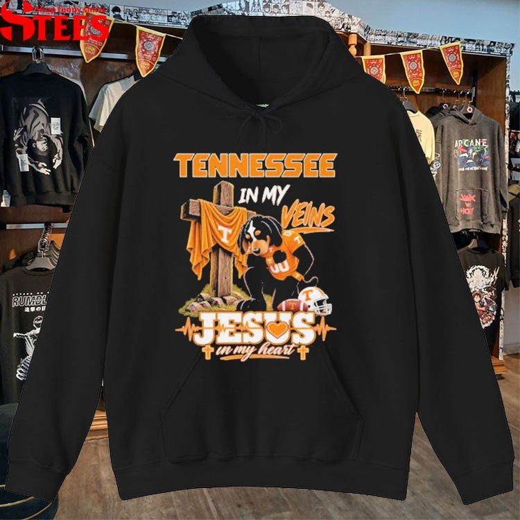 Tennessee Volunteers In My Veins Jesus In My Heart Mascot T-shirts