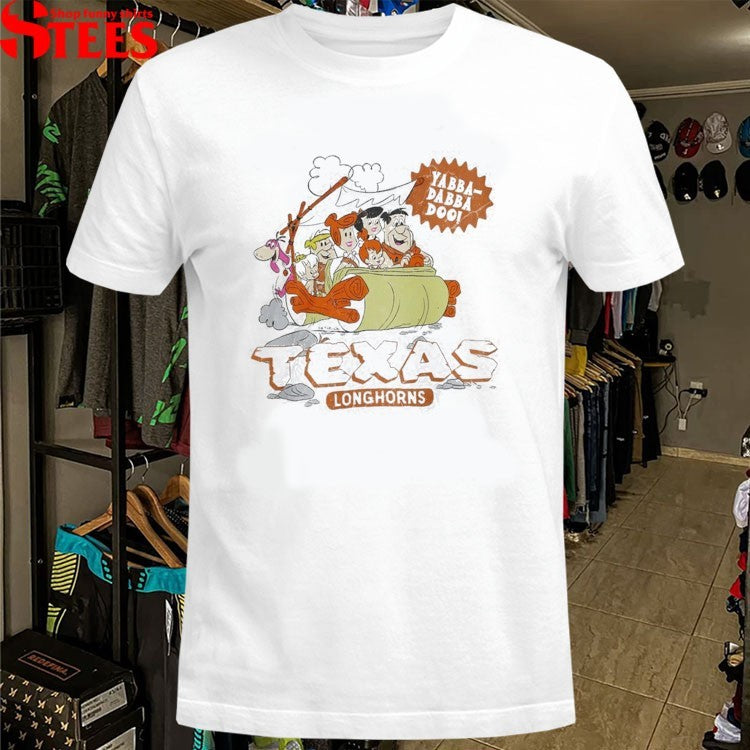 Texas Longhorns The Flintstones Cave Stone Yabba Dabba Doo T-shirts