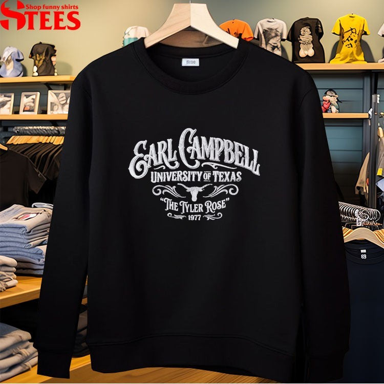 Texas Longhorns X Earl Campbell The Tyler Rose University Of TX 1977 T-shirts