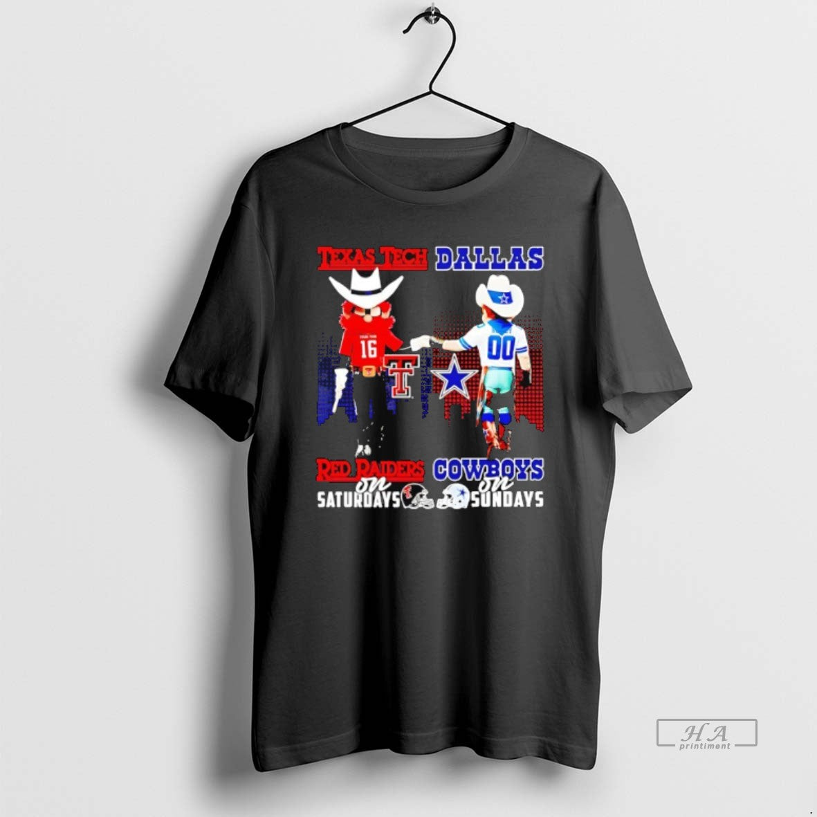 Official Texas Tech Red Raiders On Saturdays Dallas Cowboys On Sundays Mascot T-Shirts, Hoodie, Sweatshirt | PureTeeCo.com
