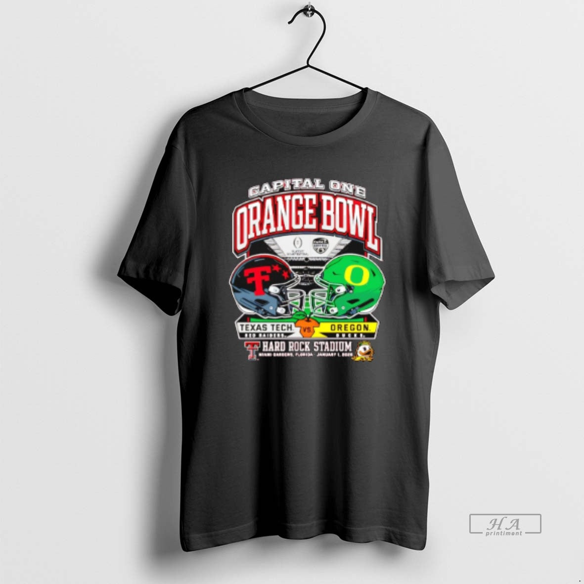 Official Texas Tech Vs Oregon 2025 Orange Bowl Dueling Helmets T-Shirts, Hoodie, Sweatshirt | PureTeeCo.com
