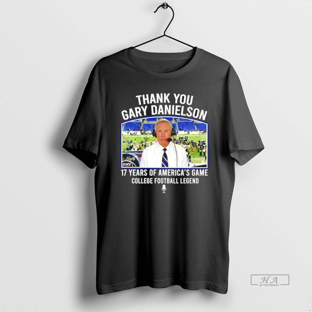 Official Thank You Gary Danielson 17 Years Of Americas Game College Football Legend T-Shirts, Hoodie, Sweatshirt