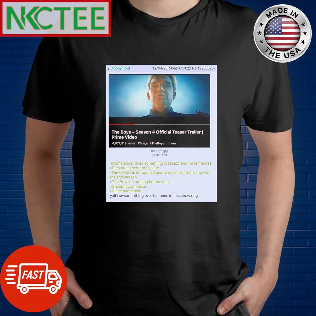 Official The Boys Season 4 leak shirt