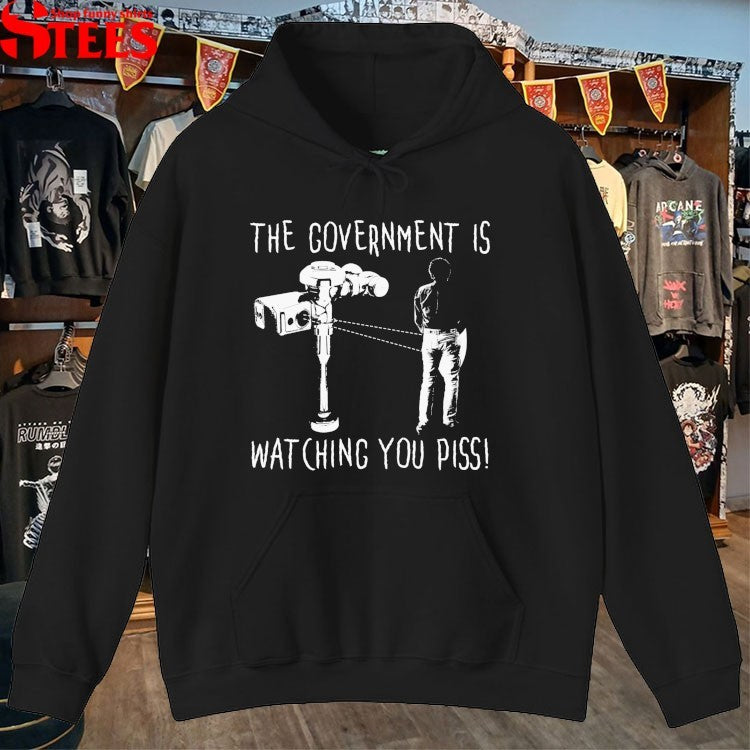 The Government Is Watching You Piss Flock Camera T-shirts
