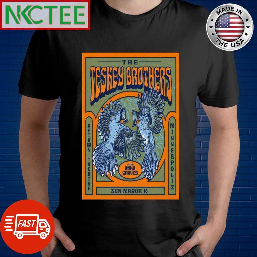 Official The Teskey Brothers March 16 2025 Uptown Theatre In Minneapilis MN Poster Shirt