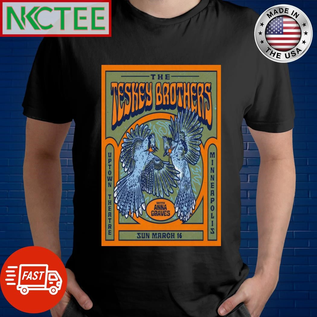 Official The Teskey Brothers March 16 2025 Uptown Theatre In Minneapilis MN Poster Shirt