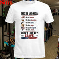 This Is America We Eat Bacon We Drink Bourbon We Own Guns We Love Dogs We Speak English We Love Jesus Don’t Like It Leave T-shirts