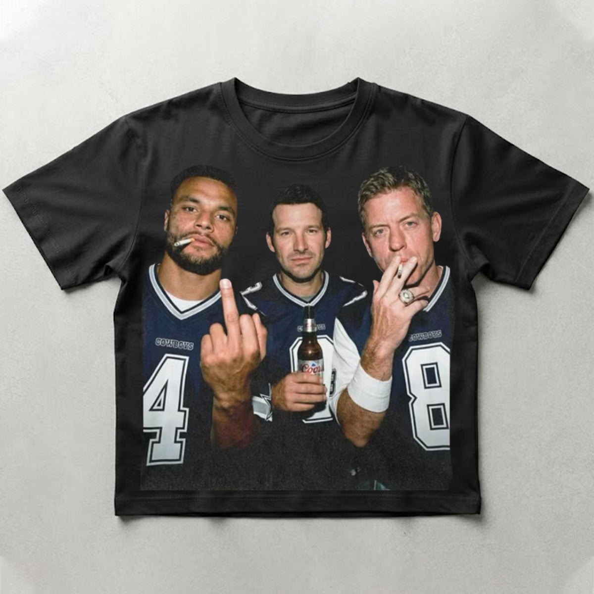 Troy Aikman Tony Romo Dak Prescott Middle Finger Shirt