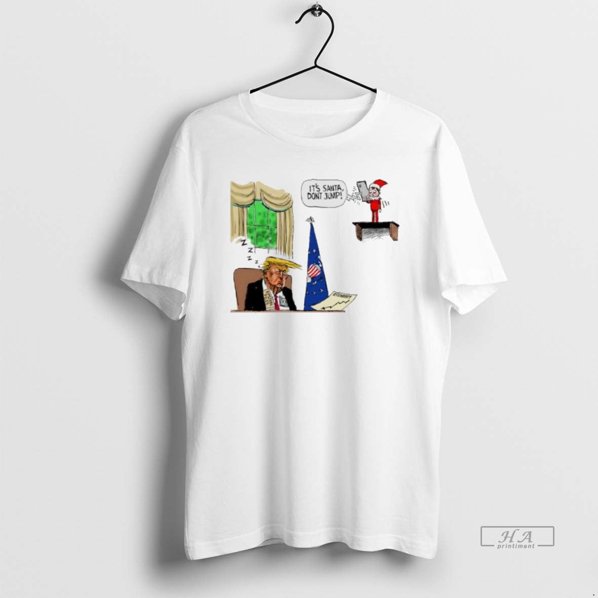 Official Trump Its Santa Dont Jump Economy T-Shirts, Hoodie, Sweatshirt | PureTeeCo.com