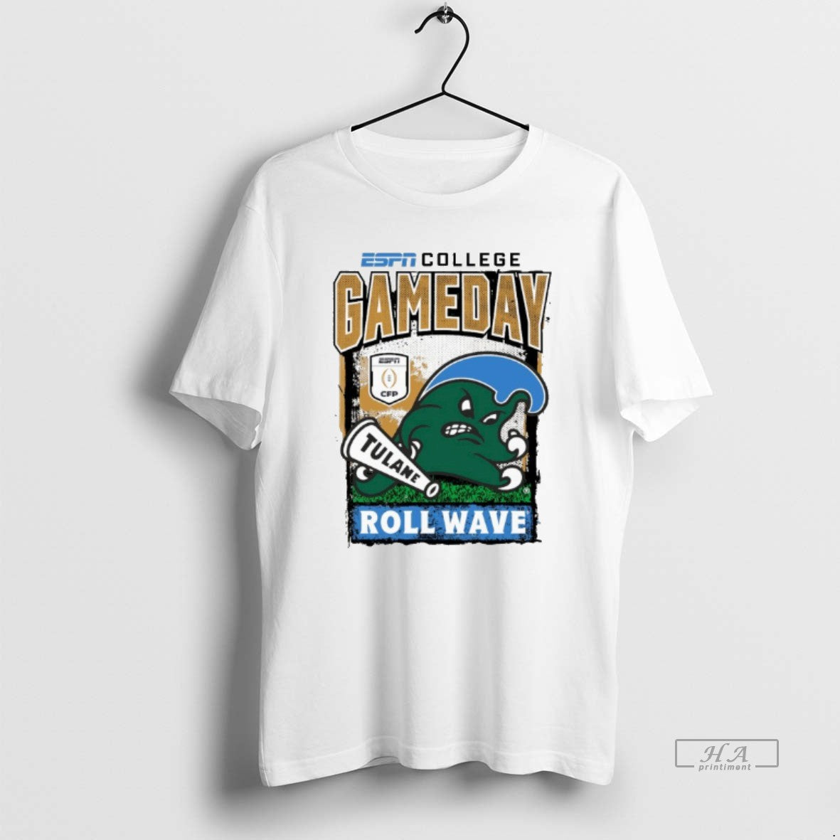 Official Tulane Green Wave Cfp 25 2026 Roll Wave Gameday Mascot T-Shirts, Hoodie, Sweatshirt | PureTeeCo.com