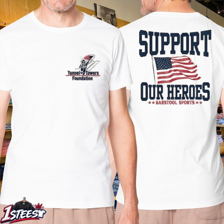 Tunnel Towers Foundation Support To Towers American Flag T-shirts