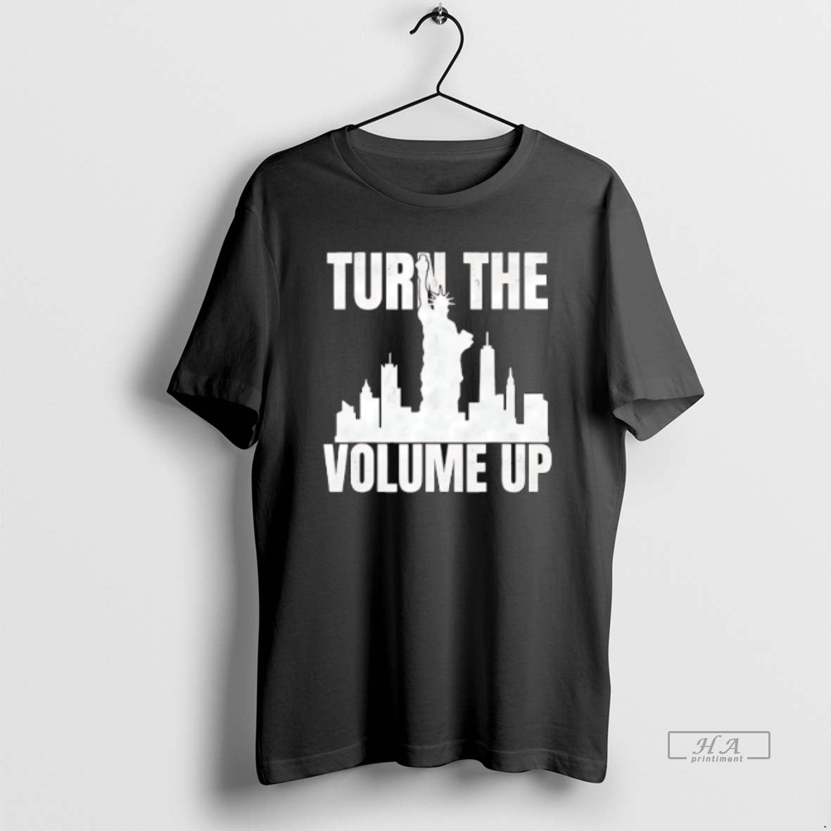 Official Turn The Volume Up Donald Trump Ny Skyline T-Shirts, Hoodie, Sweatshirt | PureTeeCo.com
