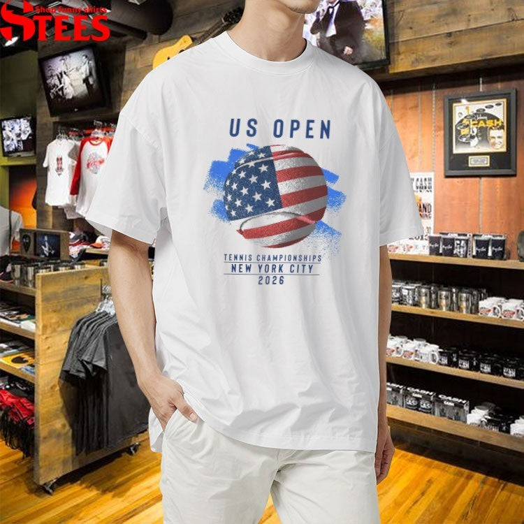 US Open 2026 Ball NYC American Flag T-Shirts