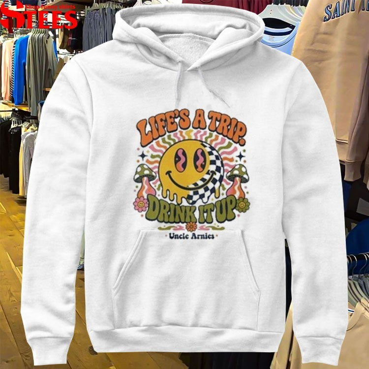 Uncle Arnies Life’s A Trip Drink It Up Smiley T-shirts