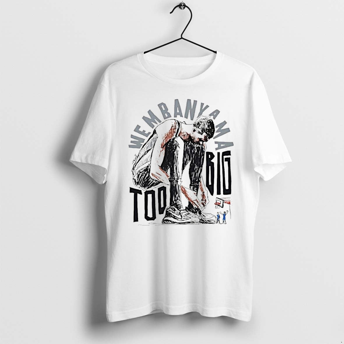 Official Victor Wembanyama San Antonio Spurs Basketball Too Big Art Cartoon 1 T Shirts