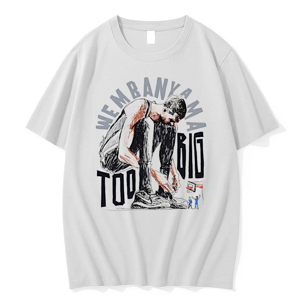 Official Victor Wembanyama San Antonio Spurs Basketball Too Big Art Cartoon T Shirts
