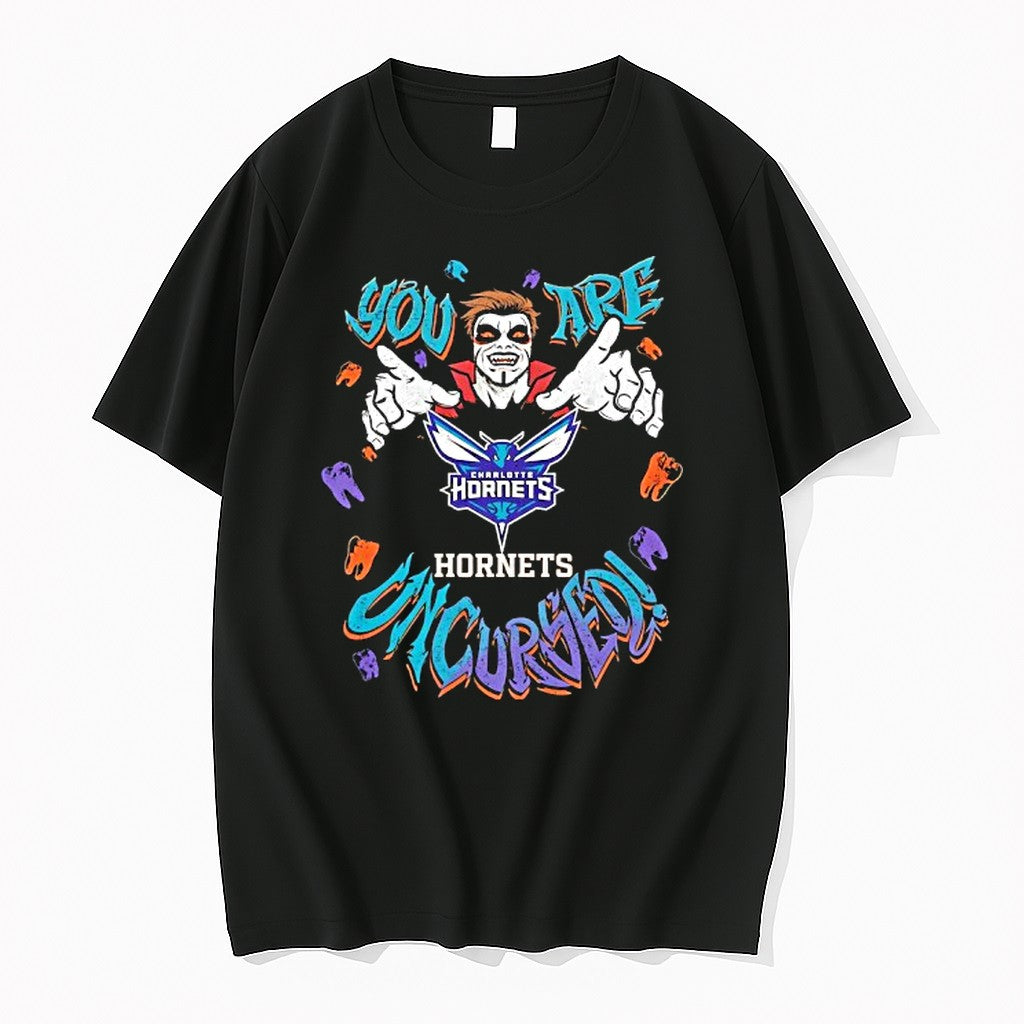 Official Wwe Drops Danhausen X Charlotte Hornets You Are Uncursed T Shirts Jpg