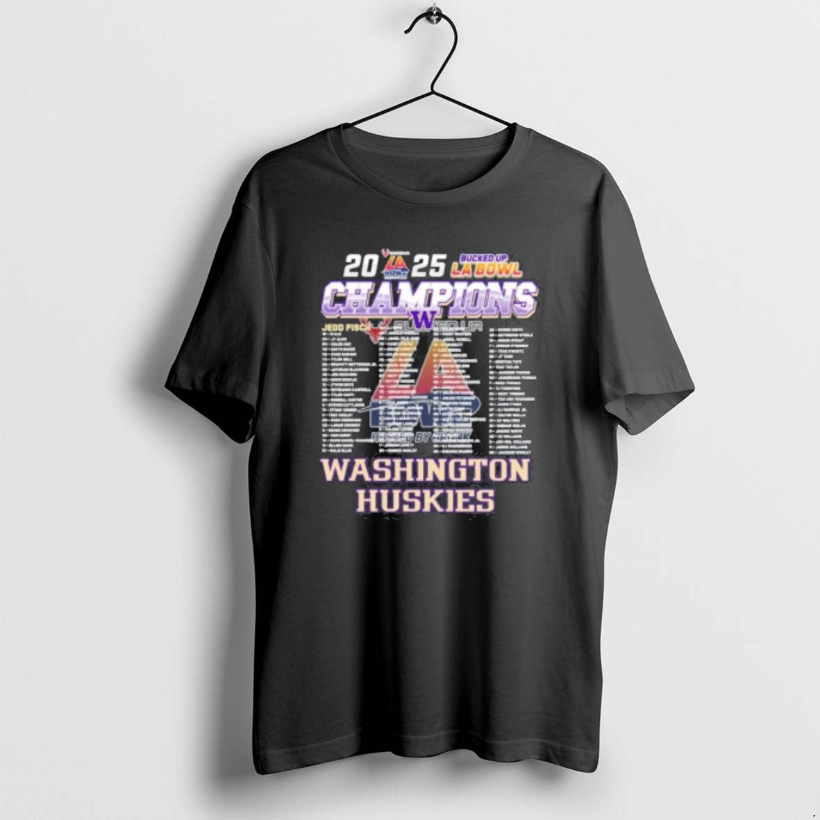 Official Washington Huskies 2025 Bucked Up La Bowl Champions Roster T-Shirts, Hoodie, Sweatshirt | PureTeeCo.com