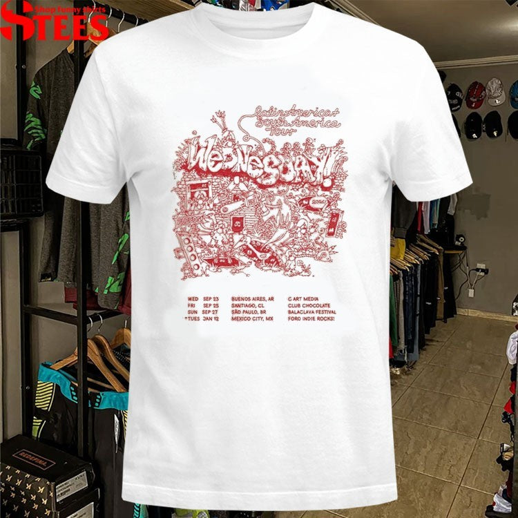 Wednesday Band Latin America South America Tour 2026 T-Shirts