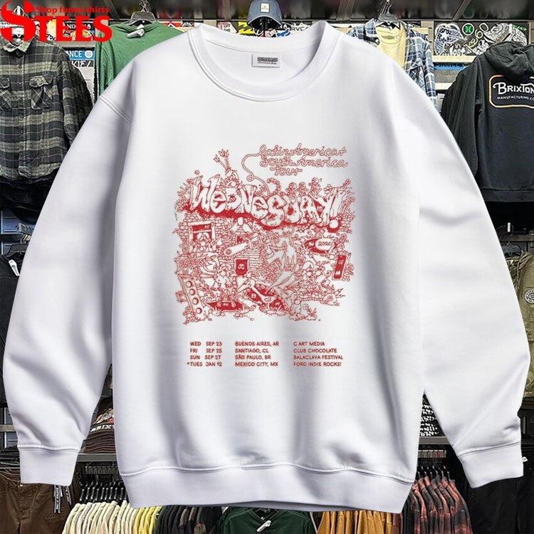 Wednesday Band Latin America South America Tour 2026 T-Shirts