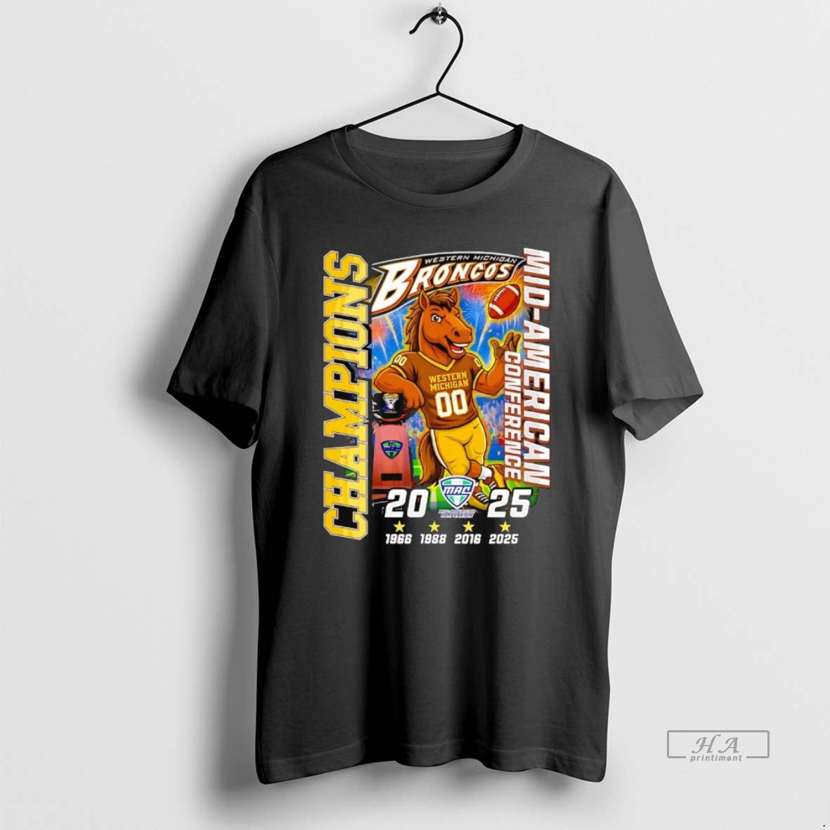 Official Western Michigan Broncos 2025 3 Time Mac Champions T-Shirts, Hoodie, Sweatshirt | PureTeeCo.com